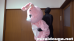 桃兎ちゃん❤︎中身は大汗 着ぐるみちゃんは無口だけどエッチ!!!