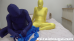 ゼンタイSex❤︎大汗重ね着エッチ-橙・青・黄色３重ゼンタイセックス!!!-